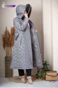 900 Ara Boy Şişme Mont - Gri