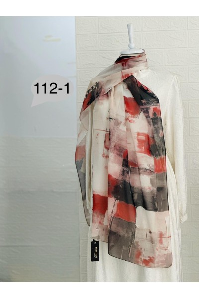 112 -1 Geometrik Desenli Şal  