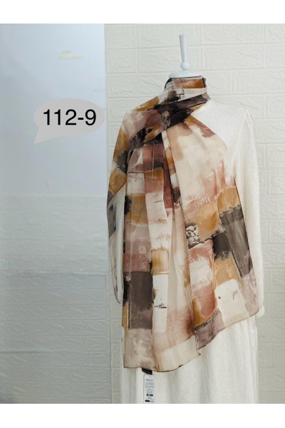 112 -9 Geometrik Desenli Şal  