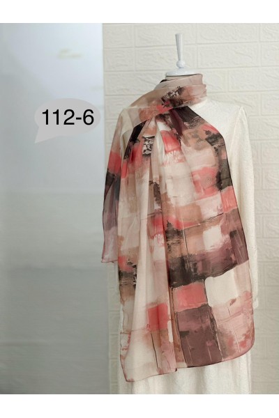 112 -6 Geometrik Desenli Şal  