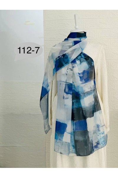 112 -7 Geometrik Desenli Şal  