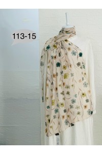 113 -15 Çiçek Desenli Şal 