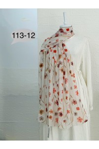 113 -12 Çiçek Desenli Şal 