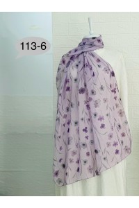 113 -6 Çiçek Desenli Şal 