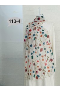 113 -4 Çiçek Desenli Şal 