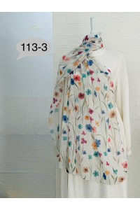 113 -3 Çiçek Desenli Şal 