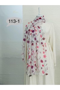 113 -1 Çiçek Desenli Şal 