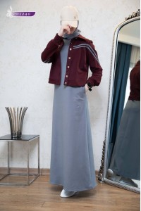 1240 Spor Takım (4mevsim) - Bordo-Gri