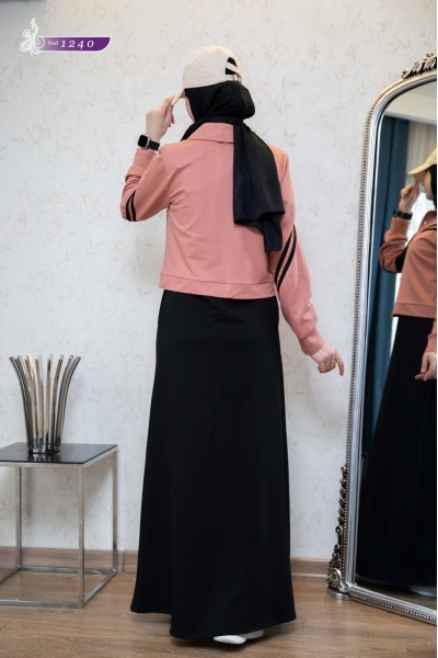 1240 Spor Takım (4mevsim) - Pembe-Siyah 