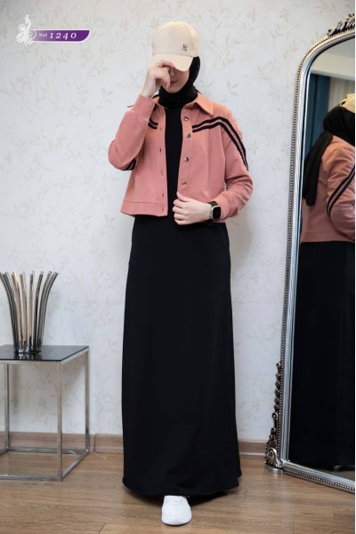 1240 Spor Takım (4mevsim) - Pembe-Siyah 