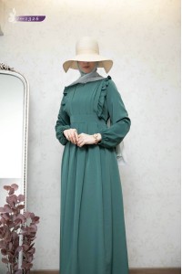 1326 Fermuar Detaylı Elbise - Mint