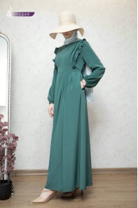 1326 Fermuar Detaylı Elbise - Mint