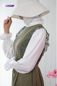 1480 Salopet Görünümlü Elbise - Haki 