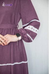 1530 Güpürlü Elbise - Lila 