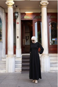 1581 Fermuar Detaylı Elbise - Siyah 
