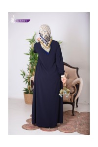 3161Taş Detaylı Elbise - Lacivert