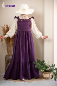   3267 Takım Bahçivan Elbise -  mürdüm