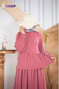 3478 Bluz-Etek Takım - Pembe