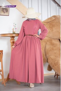 3478 Bluz-Etek Takım - Pembe