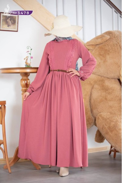 3478 Bluz-Etek Takım - Pembe