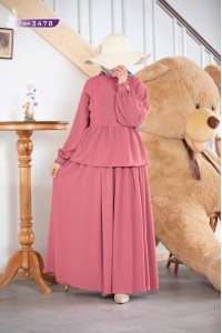 3478 Bluz-Etek Takım - Pembe