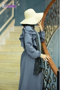 3497 İkili Takım Abaya - Gri
