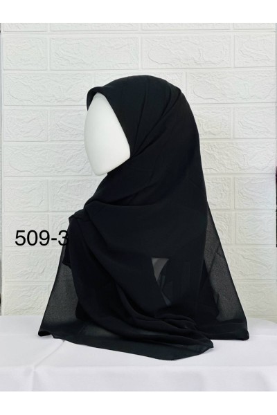 509-3 Şifon Krep Eşarp (125 CM) 