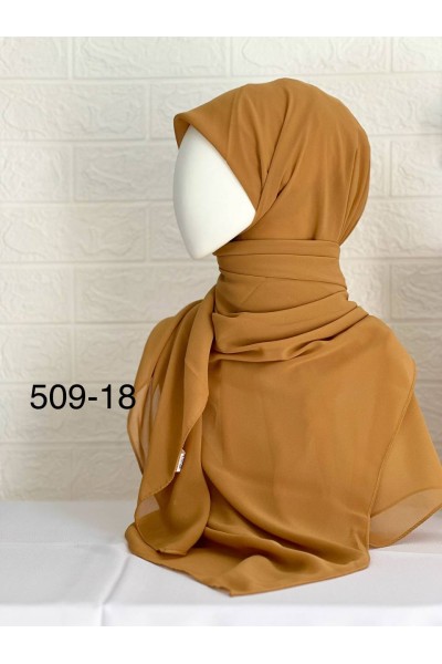 509-18 Şifon Krep Eşarp (125 CM)