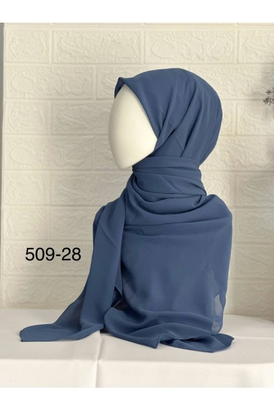 509-28 Şifon Krep Eşarp (125 CM)