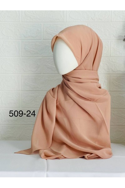 509-24 Şifon Krep Eşarp (125 CM)