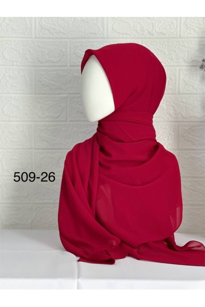 509-26 Şifon Krep Eşarp (125 CM)