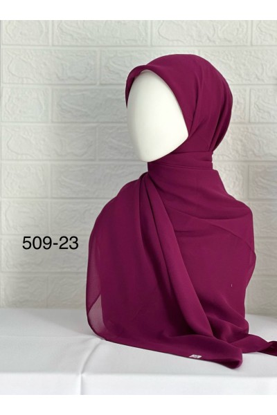 509-23 Şifon Krep Eşarp (125 CM)