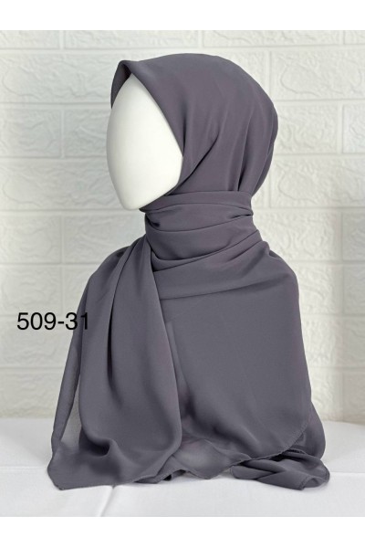 509-31 Şifon Krep Eşarp (125 CM)
