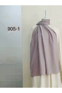 905-1 Kendinden Desenli Keten Şal 