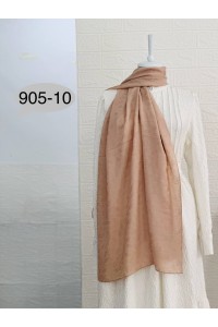 905-10 Kendinden Desenli Keten Şal 