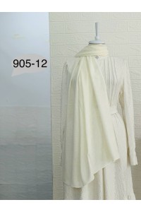 905-12 Kendinden Desenli Keten Şal 