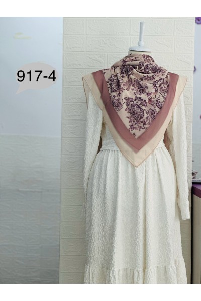 917-4 Şifon Krep Eşarp (125 cm) 
