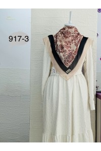 917-3 Şifon Krep Eşarp (125 cm)